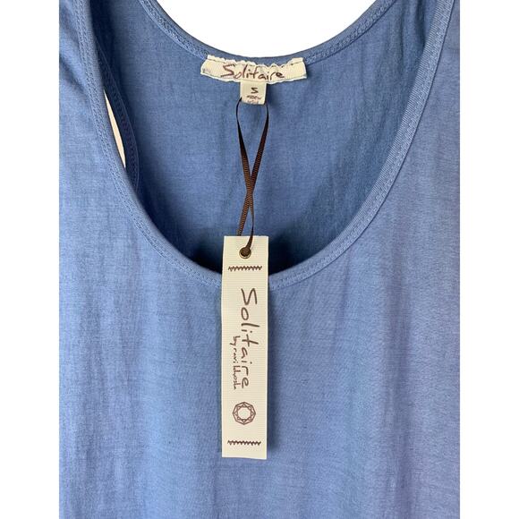 Solitaire Maxi Dress Womens Sz S Blue Ombre Sleeveless Scoop Neck Sundress NWT - Picture 2 of 9